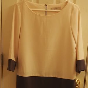 LOFT 3/4 length sleeved tunic multi-colored blouse